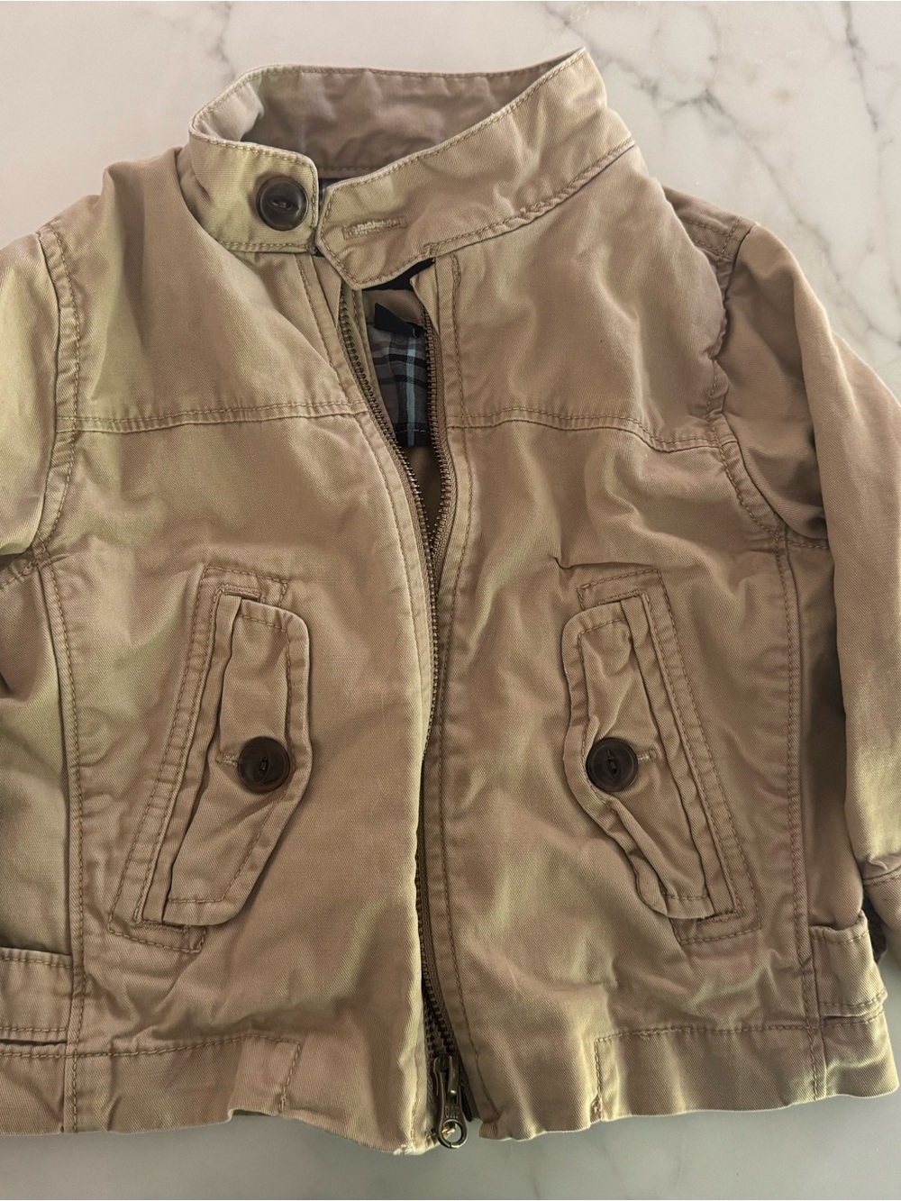GAP 18-24 month Kids Tan Utility Jean-Style Jacket